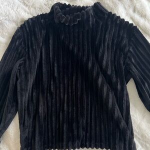 black fuzzy sweater size XS